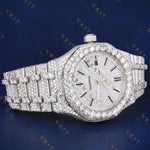 36MM Classic Iced Out Moissanite Watch  VVS1 D Color