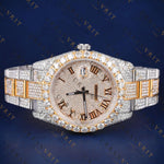 Gold Date just VVS1 D Color  Moissanite Watch