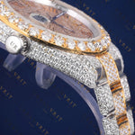 Gold Date just VVS1 D Color  Moissanite Watch