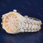 Gold Bezel  VVS1 D Color Moissanite Watch