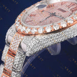 41 MM Rose Gold Datejust VVS1 D Color Moissanite Watch