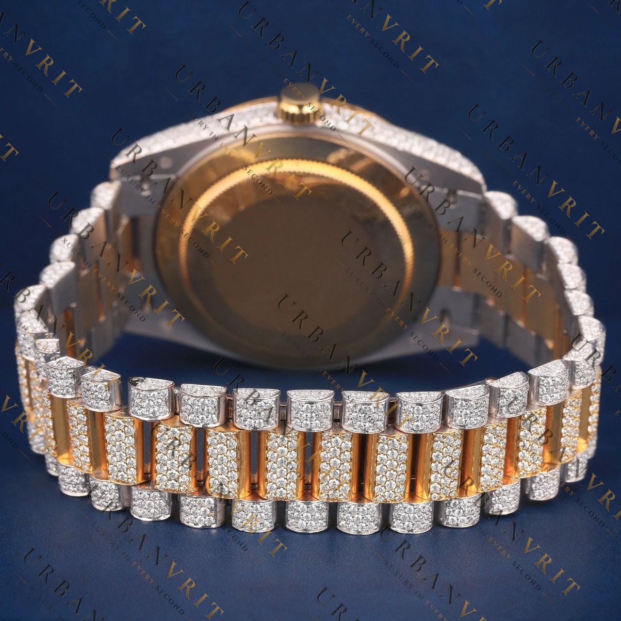 Arabic Day-Date VVS1 D Color  Moissanite Watch