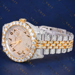 Arabic Gold VVS1 D Color  Moissanite Watch