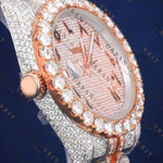 Rose Gold & Silver Iced Out Moissanite Watch VVS1 D Color Diamond Tester Luxury Automatic Watch