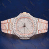 Rose Gold Baguette VVS1 D Color Moissanite Watch