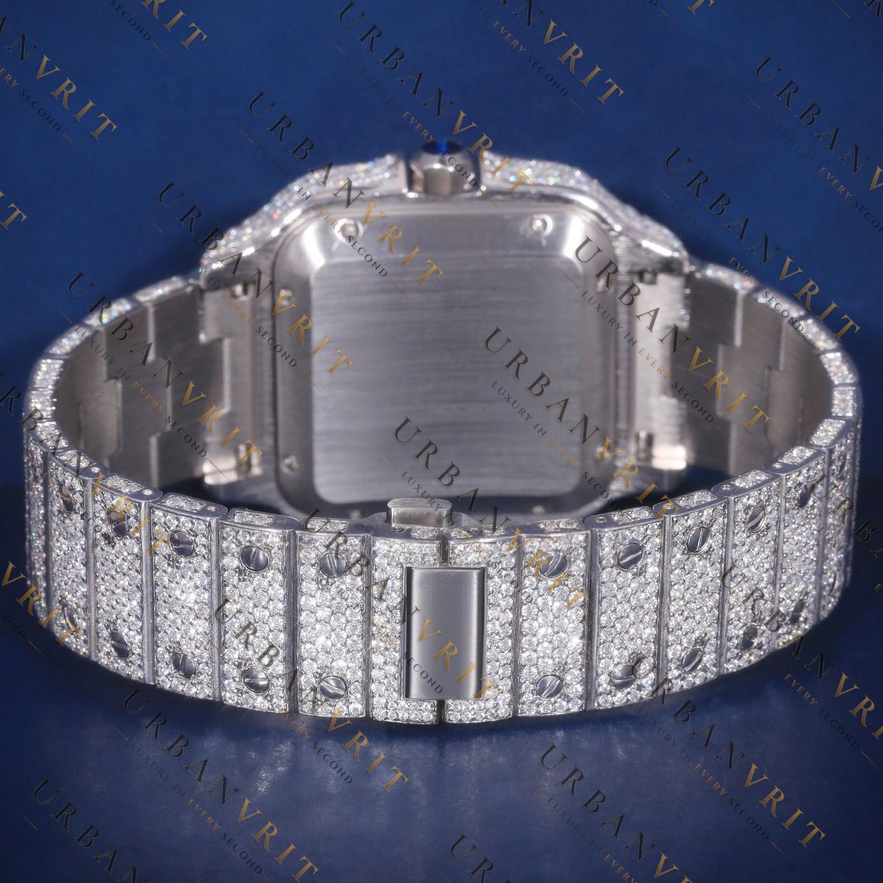 Arabic Square VVS1 D Color Moissanite Watch