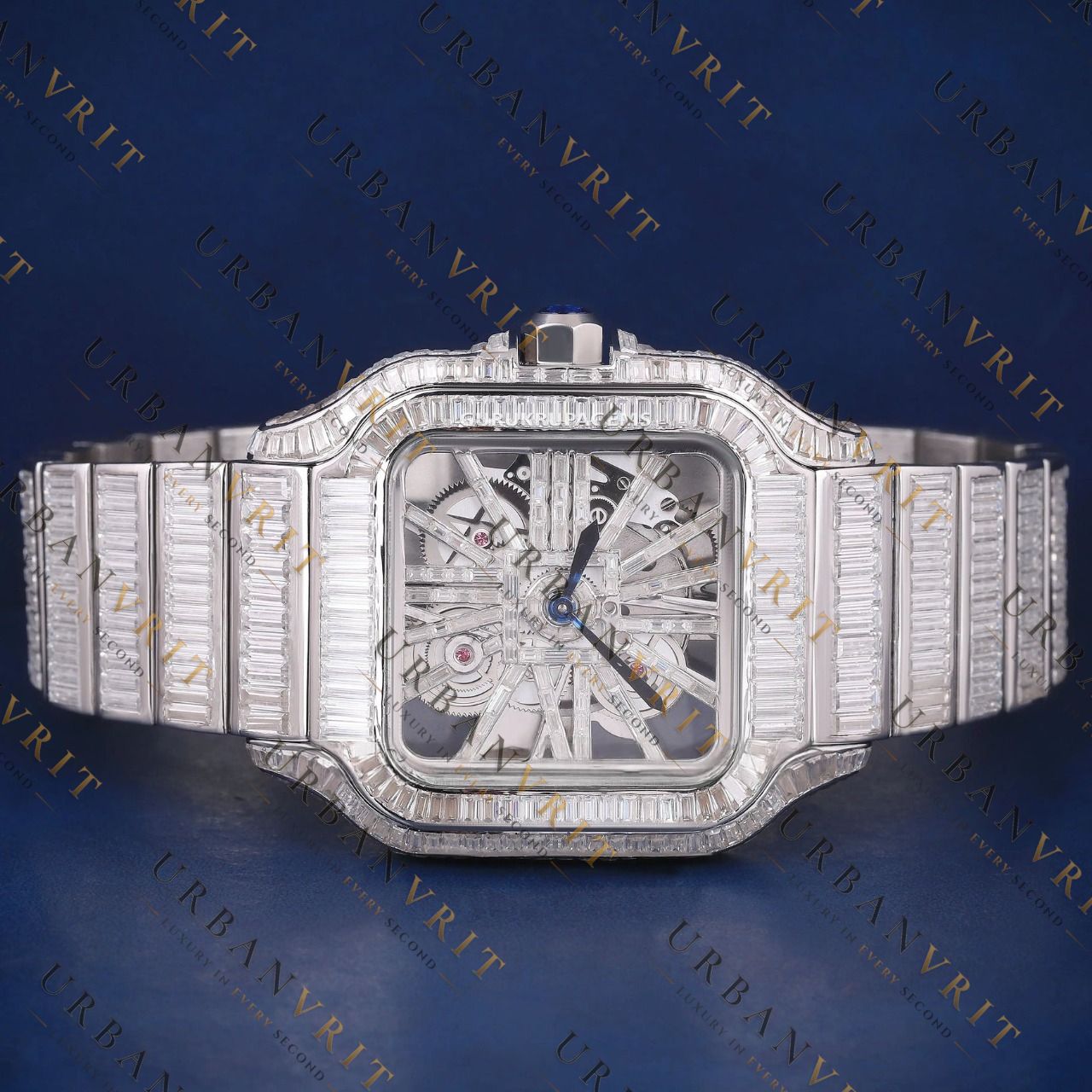 Skeleton VVS1 D Color Moissanite Watch
