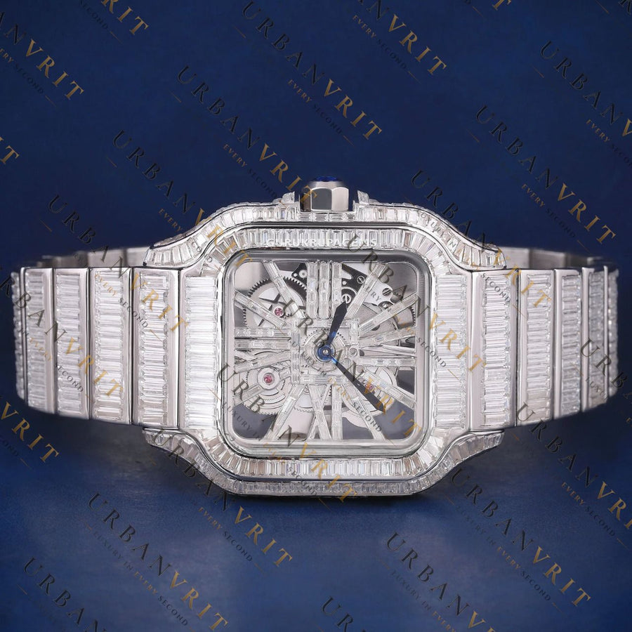 Skeleton VVS1 D Color Moissanite Watch