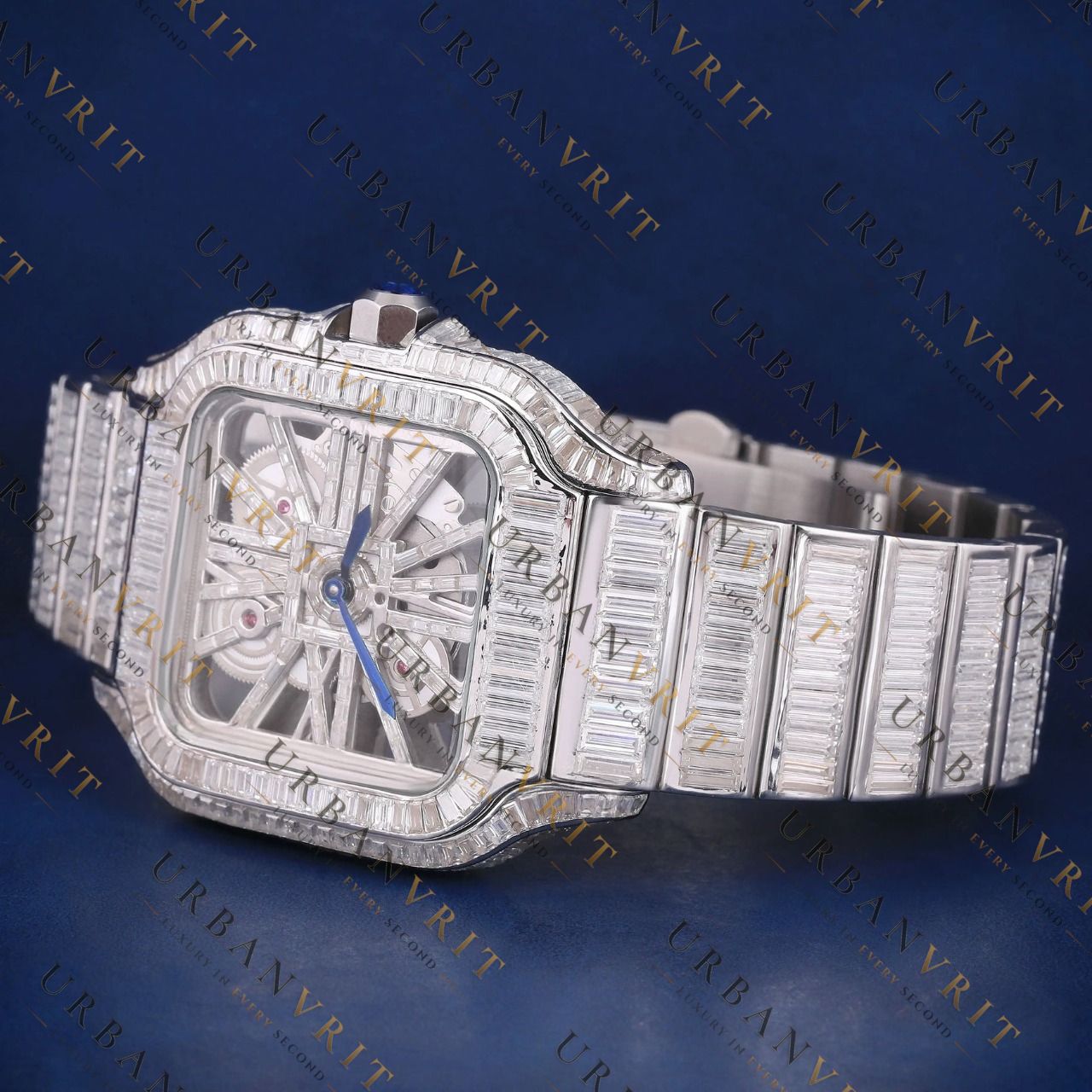 Skeleton VVS1 D Color Moissanite Watch