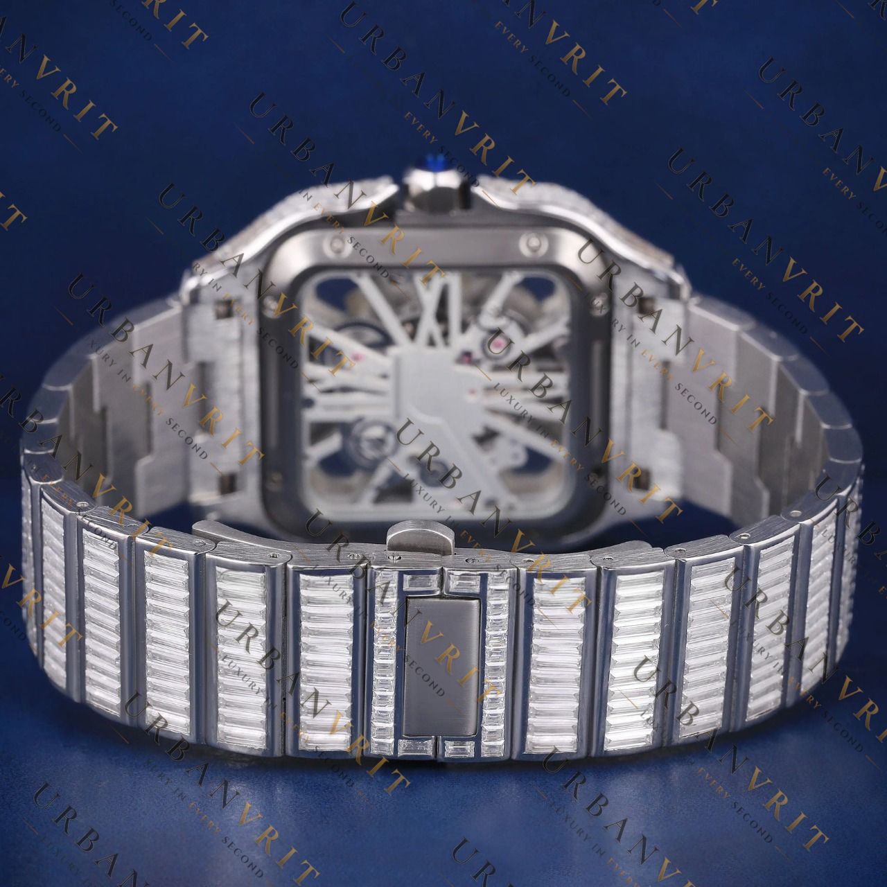 Skeleton VVS1 D Color Moissanite Watch
