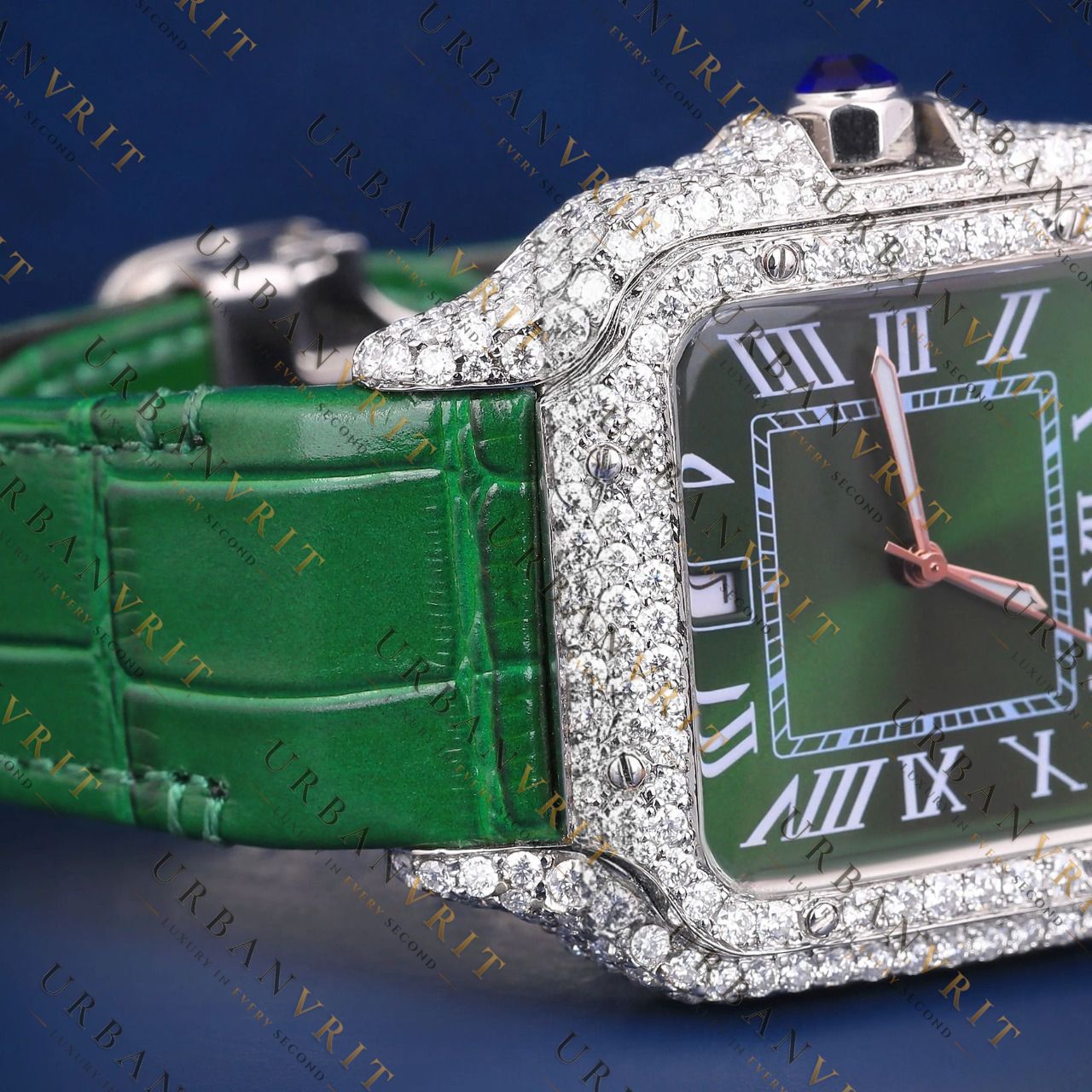 Green Dial VVS1 D Color Moissanite Watch