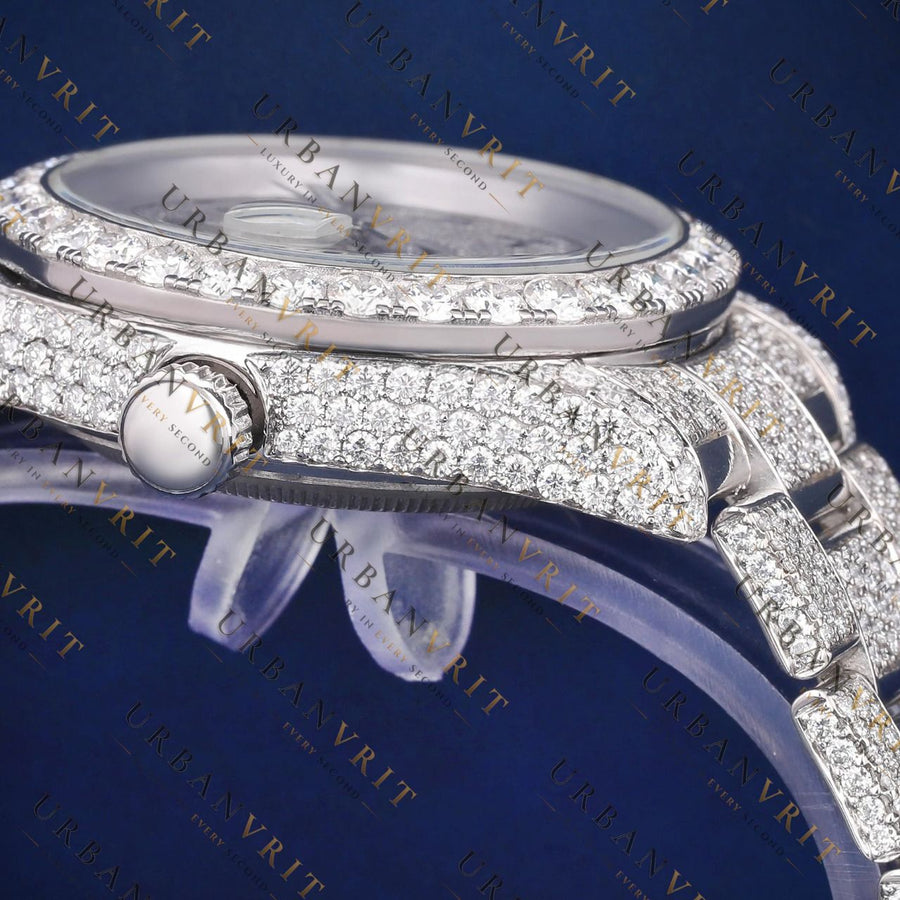 Iced GMT VVS1 D Color Moissanite Watch
