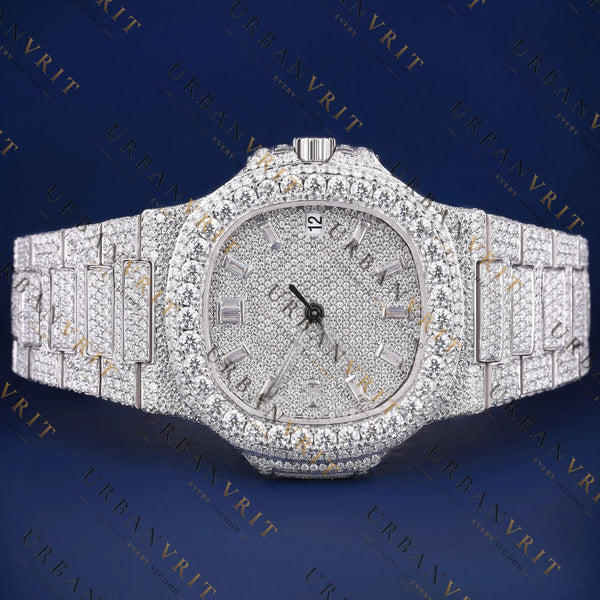 Classic Iced VVS1 D Color Moissanite Watch