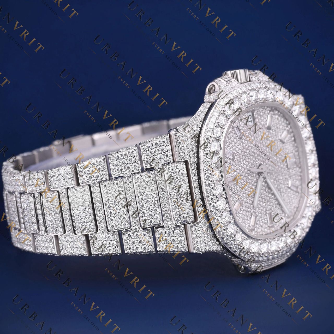 Classic Iced VVS1 D Color Moissanite Watch