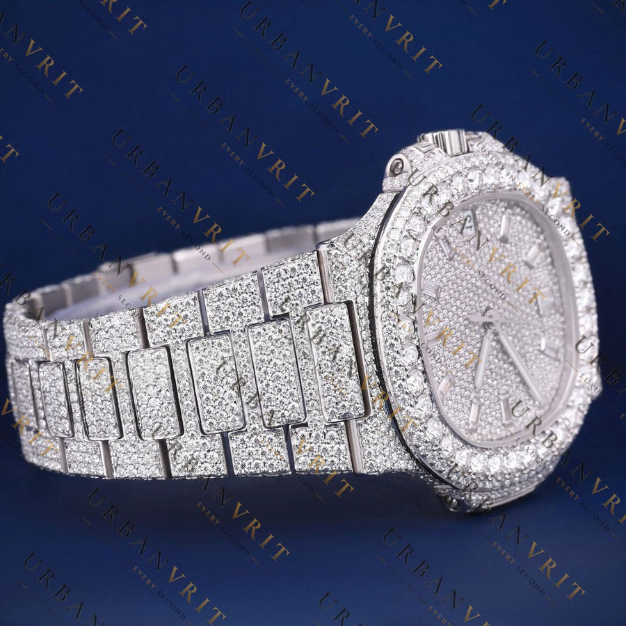 Classic Iced VVS1 D Color Moissanite Watch