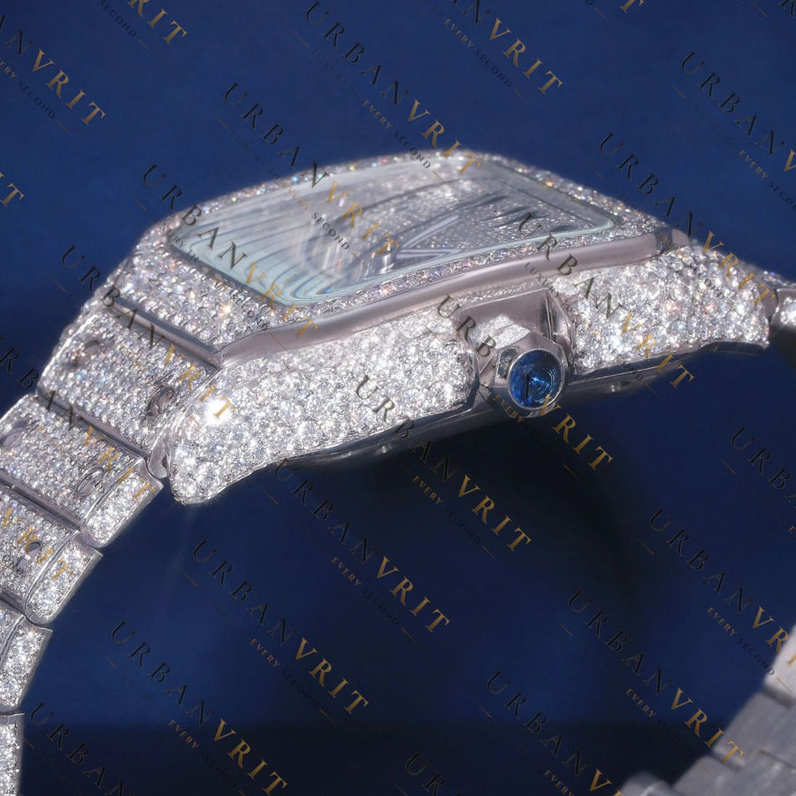Arabic Square VVS1 D Color Moissanite Watch