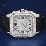 Iced Santos VVS1 D Color Moissanite Watch