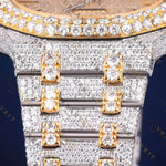 Two Tone Iced VVS1 D Color Moissanite Watch