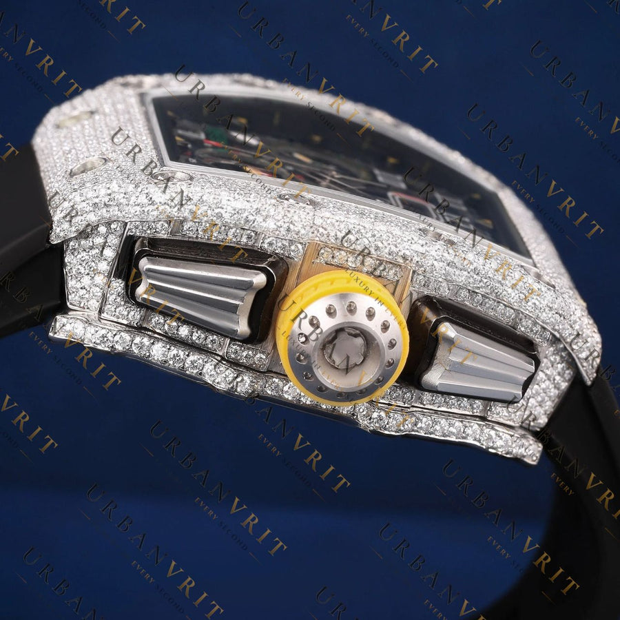 Iced Skeleton Chronograph VVS1 D Color Moissanite Watch
