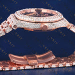 Rose Gold Skeleton VVS1 D Color Moissanite Watch