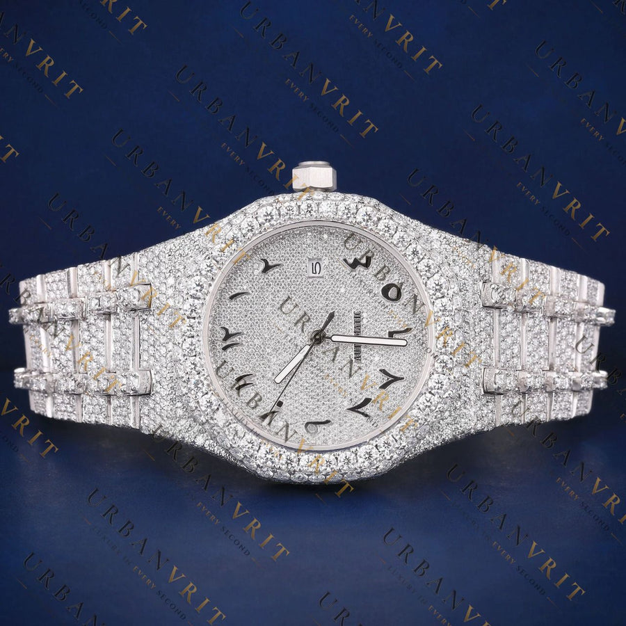 Arabic Dial VVS1 D Color Moissanite Watch