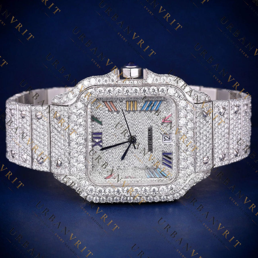 Rainbow Roman VVS1 D Moissanite Watch