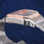 Luxury Rose Gold Dial Watch VVS1 D Color Moissanite Watch