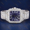 Blue Roman Dial  VVS1 D Color Moissanite Watch