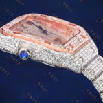 Rainbow Roman Numeral VVS1 D Color Moissanite Watch