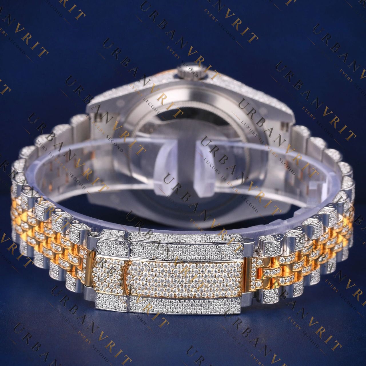 Rainbow Dial VVS1 D Color Moissanite Watch