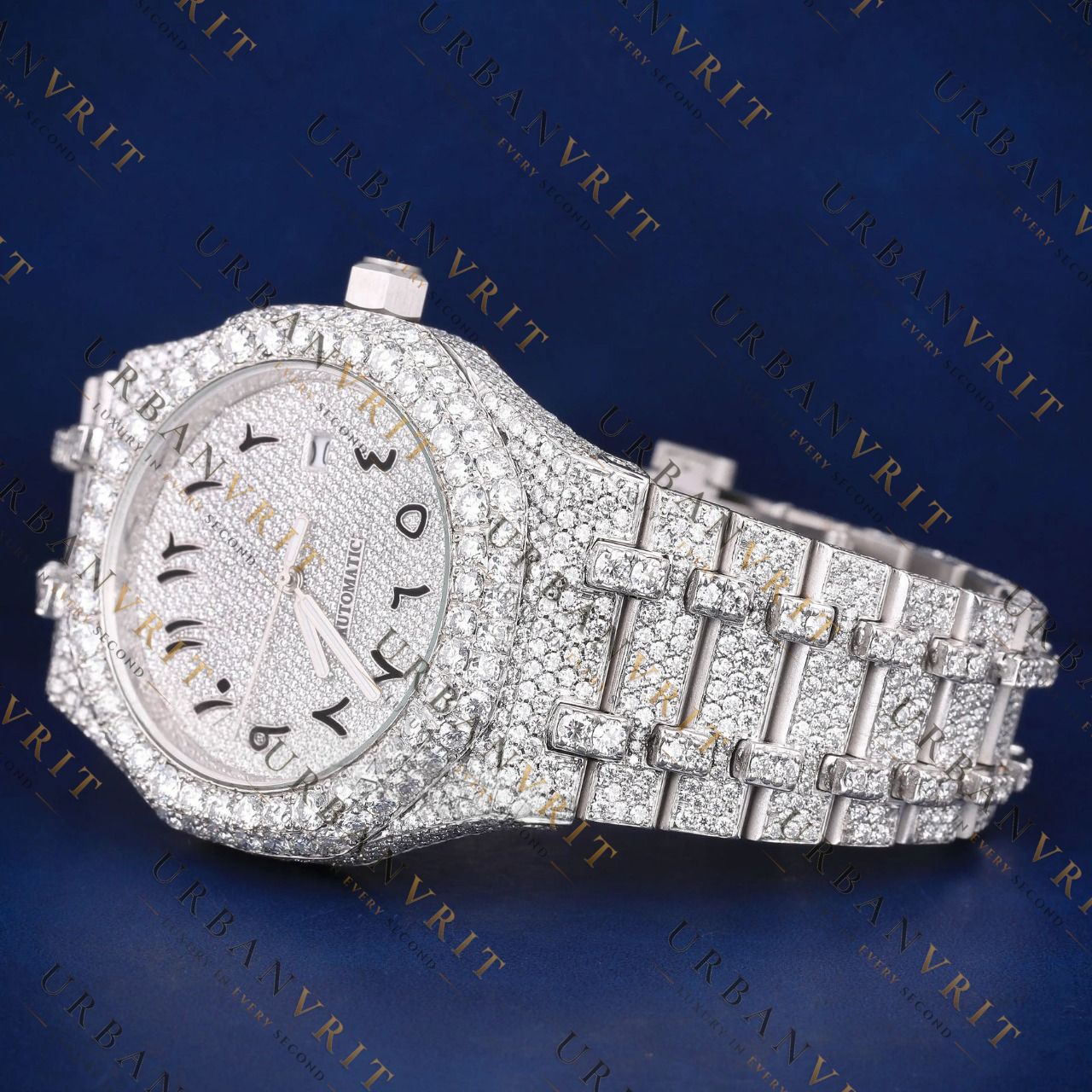 Arabic Numeral VVS1 D Moissanite Watch