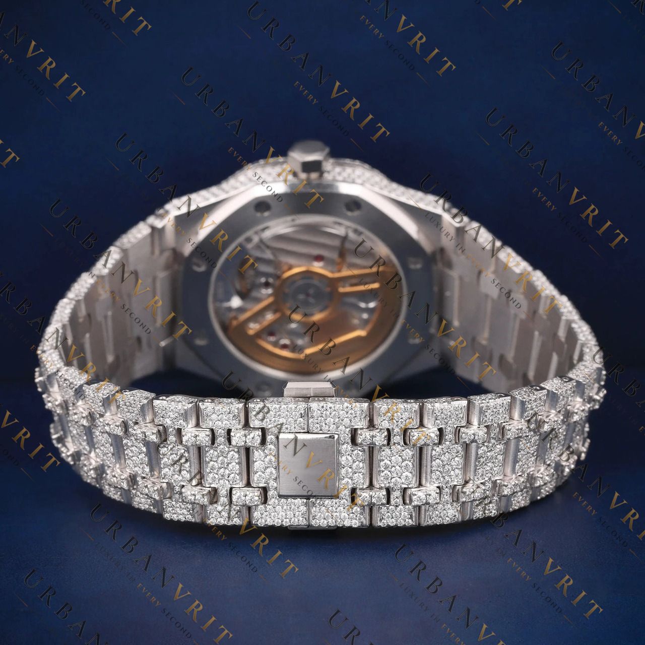 Luxury Fully Iced Out VVS1 D Color Moissanite Watch