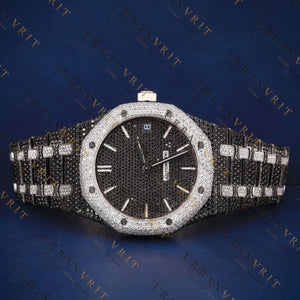 Black Royal Oak VVS1 D Color Moissanite Watch