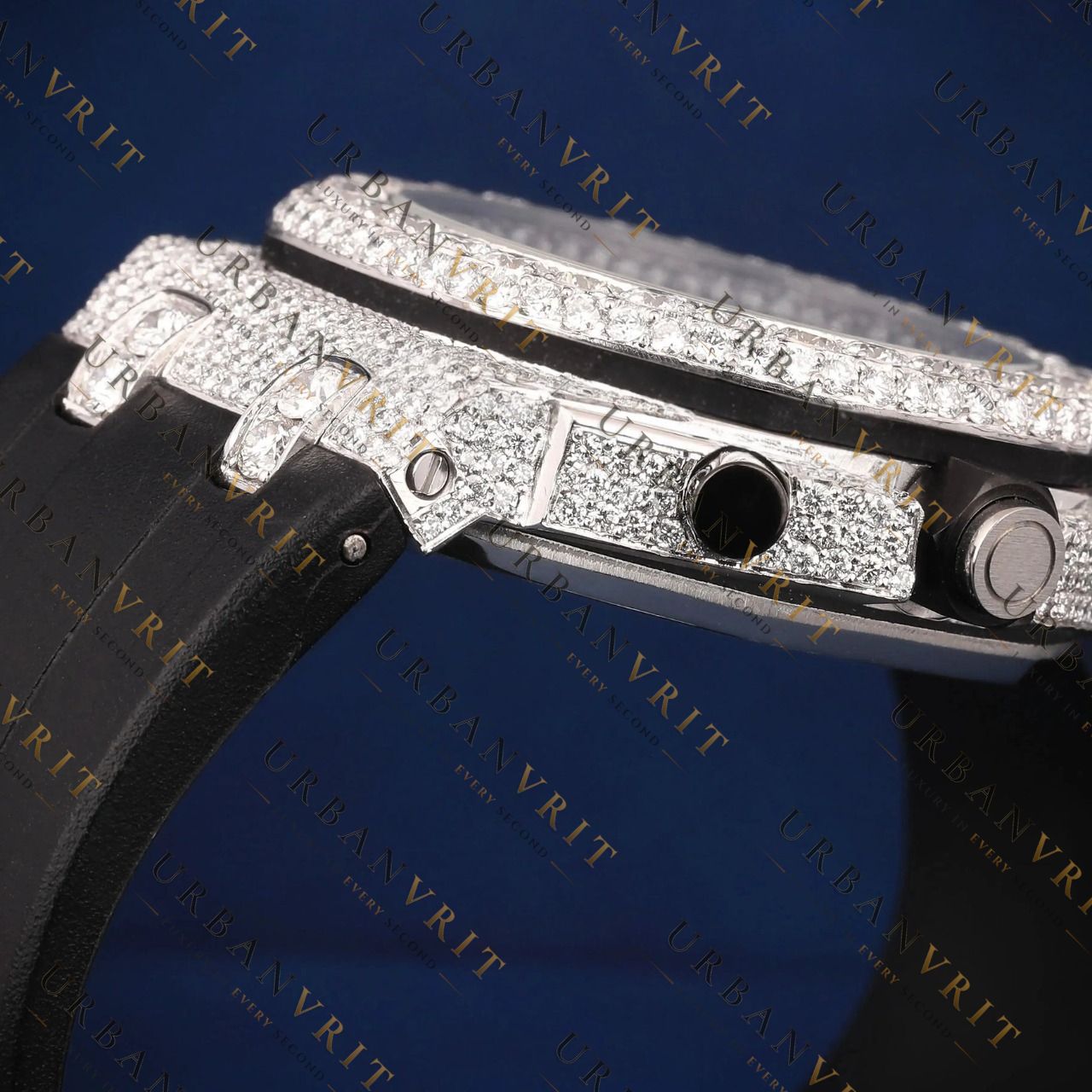 Fully Iced Out Chronograph VVS1 D Color Moissanite Watch
