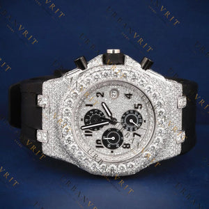 Chronograph VVS1 D Color Moissanite Watch