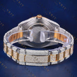 Two Tone Arabic Dial VVS1 D Color Moissanite Watch