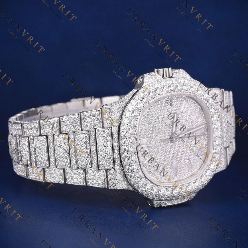 Silver VVS1 D Color Moissanite Watch