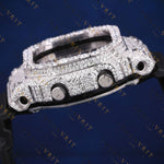 Iced Out Digital VVS1 D Color Moissanite Watch