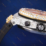 Two Tone Chronograph VVS1 D Color Moissanite Watch