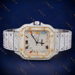 Two Tone Rainbow VVS1 D Color Moissanite Watch