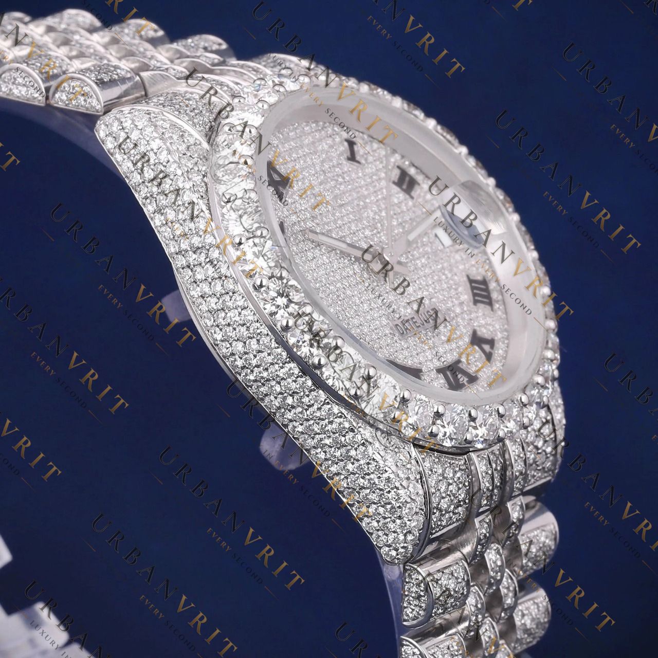 Luxury Date just VVS1 D Color Moissanite Watch