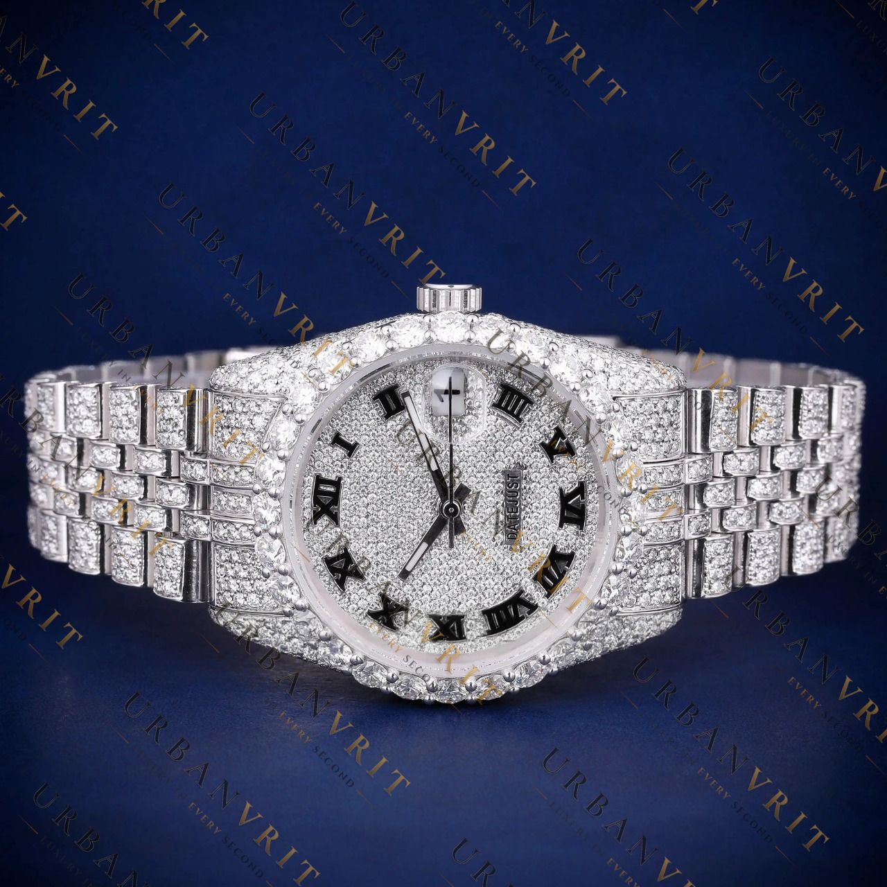 Luxury Date just VVS1 D Color Moissanite Watch
