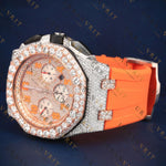 Rose Gold Chronograph VVS1 D Color Moissanite Watch