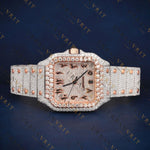 Two Tone Square Arabic VVS1 D Color Moissanite Watch
