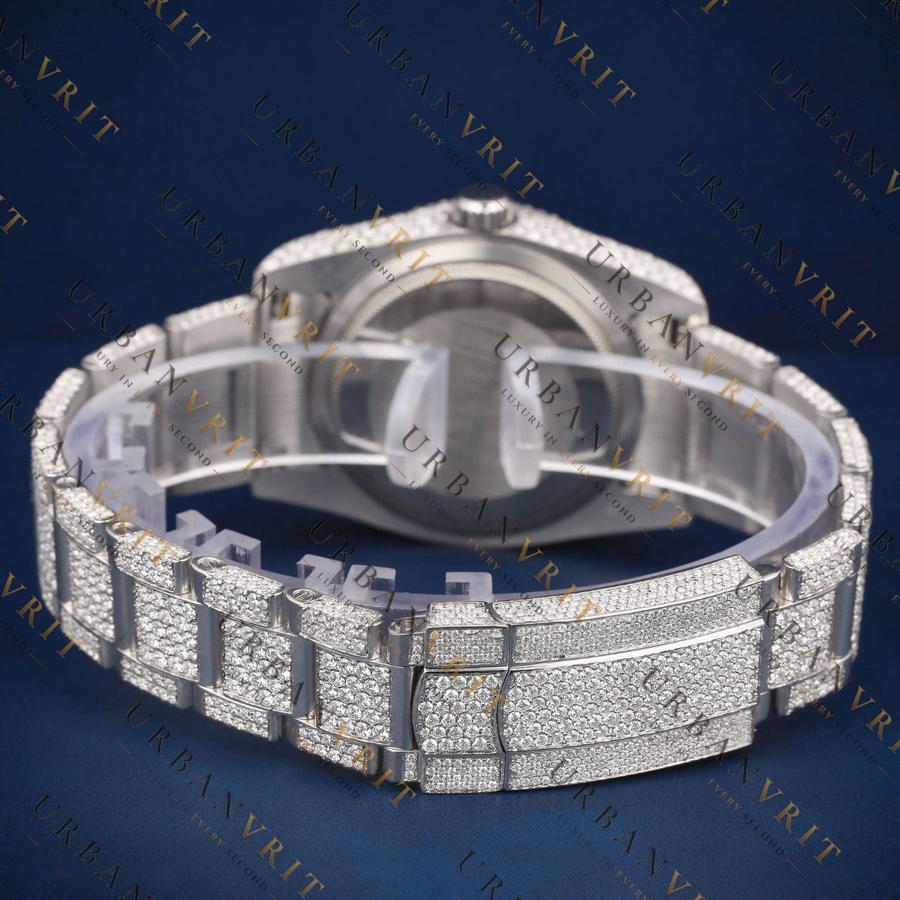 Arabic Dial Round VVS1 D Color Moissanite Watch