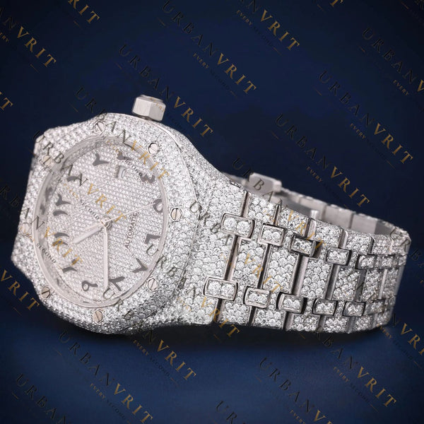 Arabic Bezel VVS1 D Color  Moissanite Watch