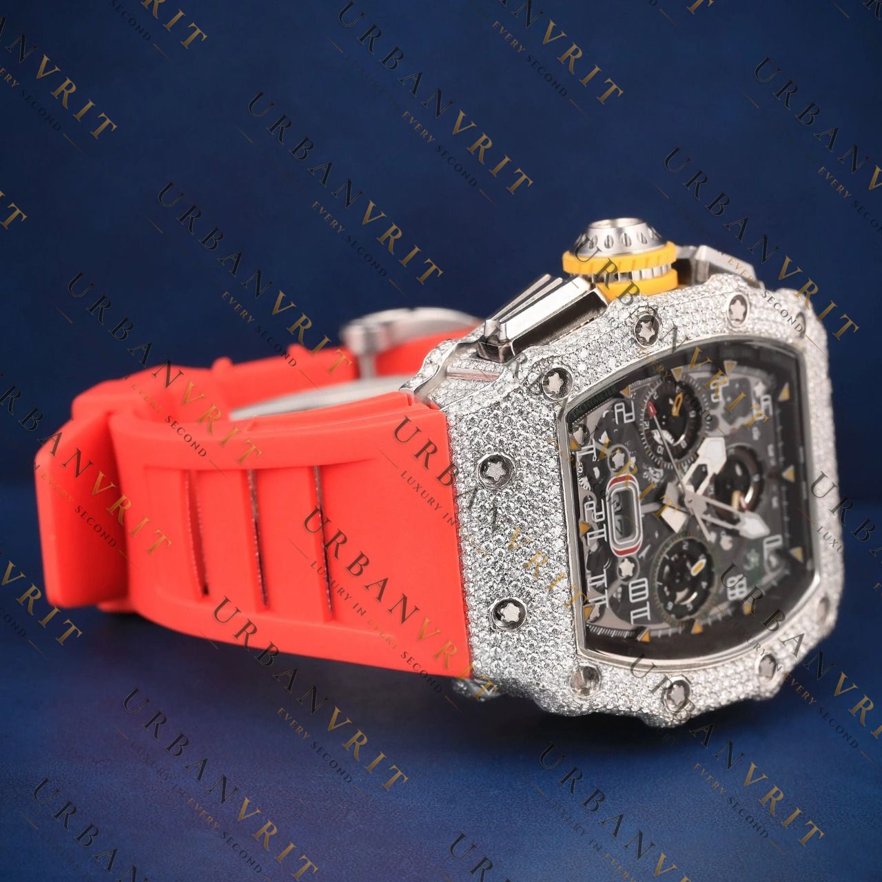 Skeleton Chronograph VVS1 D Colour Moissanite Watch
