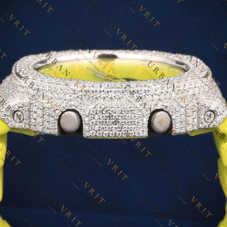 Yellow G Shock VVS1 D Color Moissanite Watch
