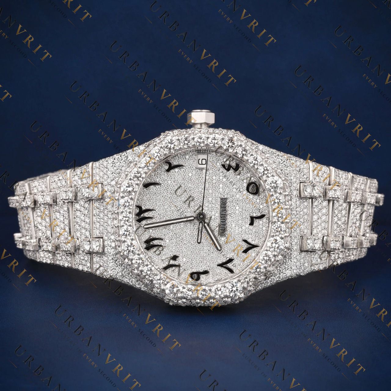 Arabic Numeral VVS1 D Color Moissanite Watch
