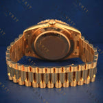 18K Gold Day Date VVS1 D Color Moissanite Watch